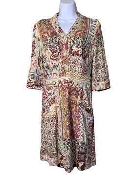 Etro Milano Desert Dreams Patchwork-Print Jersey Mini Dress IT 42 US 6